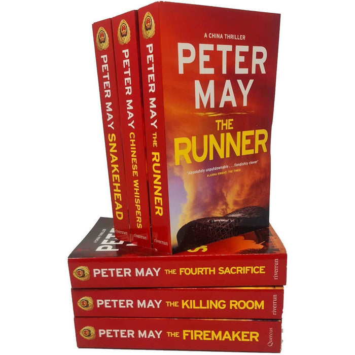 Peter May Collection China Thrillers 6 Books Box Set (The Firemaker,The Fourth Sacrifice,Killing Room,Snakehead,The Runner,Chinese Whispers) - The Book Bundle