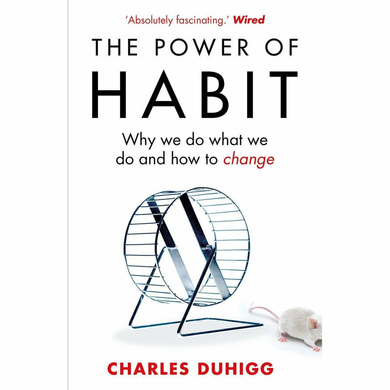 Three paperback non-fiction books in a collection: Thinking Fast and Slow, The Power of Habit, and Life Leverage by Daniel Kahneman and Rob Moore.