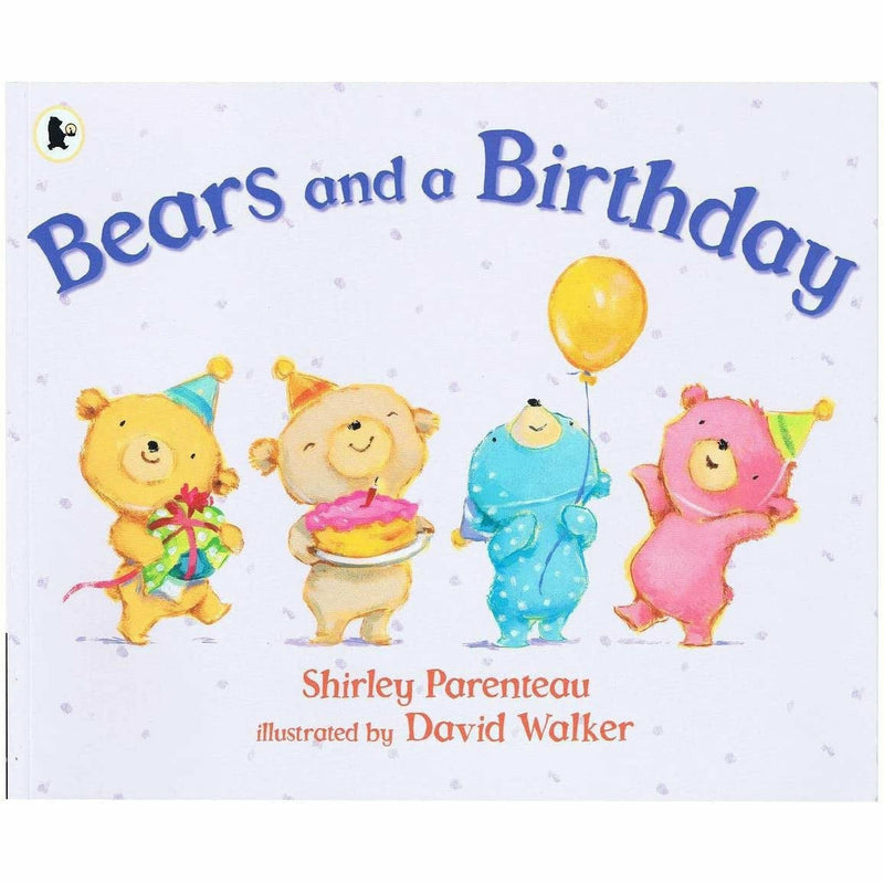 Bears Series 5 books collection by Shirley Parenteau, featuring beds, band, bath, birthday, and chairs, in colorful covers.