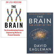 Two paperback books from the Allen & Unwin collection featuring Dr. Lisa Mosconi's "The XX Brain" and "The Brain: The Story of You."