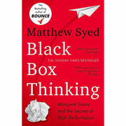Three paperback non-fiction books: The Science of Getting Rich, The Chimp Paradox, and Black Box Thinking by Syed, Peters, and Keane.