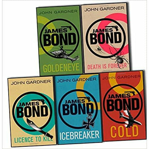 John Gardner James Bond 5 Books Collection Pack Set (Goldeneye, COLD, Death is Forever, Licence to Kill, Icebreaker) - The Book Bundle