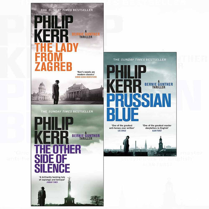 Bernie gunther thriller (10-12) lady from zagreb, other side of silence, prussian blue 3 books collection set - The Book Bundle
