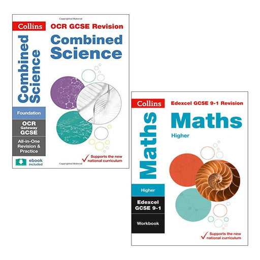 Collins GCSE 2 Books Collection Set(GCSE Combined Science Foundation, New Grade 9-1 GCSE Maths ) - The Book Bundle