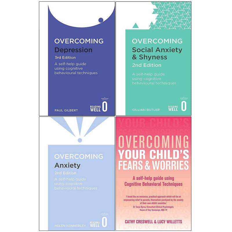 Robinson 4-book collection set by Mark Freeston on overcoming depression, social anxiety, shyness, and anxiety in paperback format.