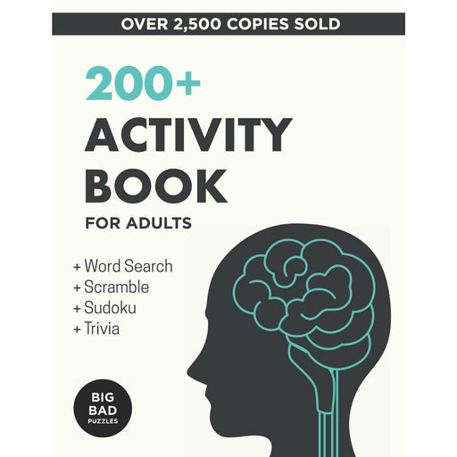 200+ Activity Book for Adults: Puzzles, Word Games & Trivia to Develop a Healthy Mind - The Book Bundle