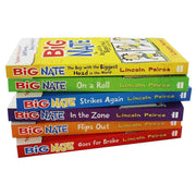 Six-book Big Nate series collection by Lincoln Peirce in paperback, featuring colorful covers from HarperCollinsChildren’sBooks