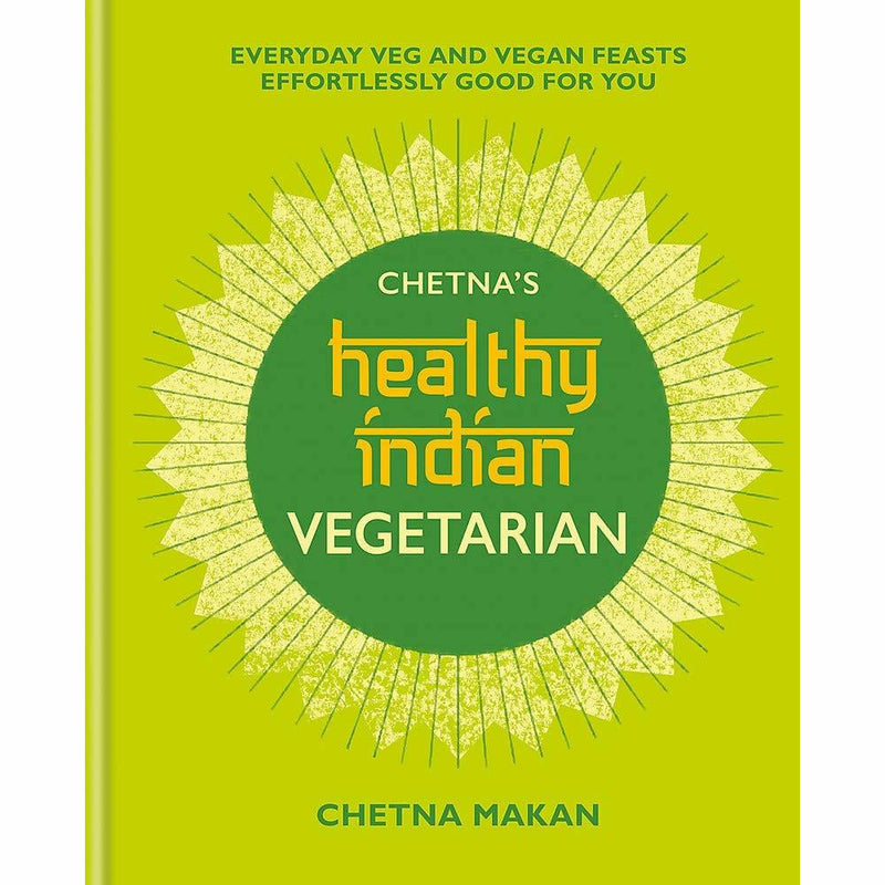 Set of three Indian vegetarian and street food cookbooks by Chetna Makan, featuring colorful food photos and recipe pages.