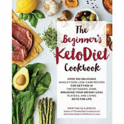 Set of four paperback keto diet books including beginner's cookbook, crock pot recipes, and keto for beginners by Martina Slajerova and Iota.
