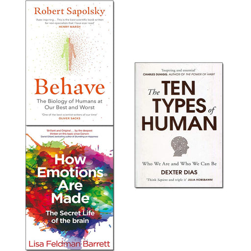 How Emotions Are Made,Behave,Ten Types of Human 3 Books Collection Set - The Book Bundle