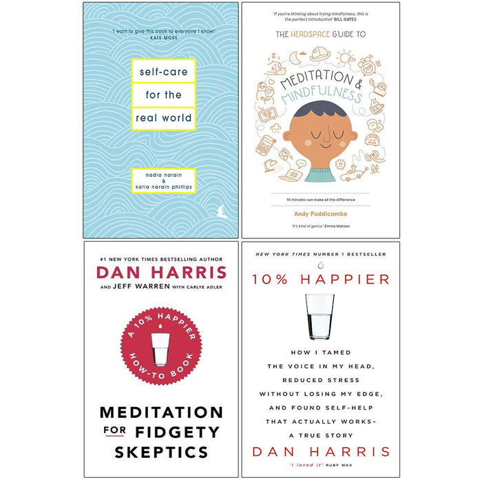 Self-Care , Headspace Guide , Meditation F, 10% Happier 4 Books Collection Set - The Book Bundle