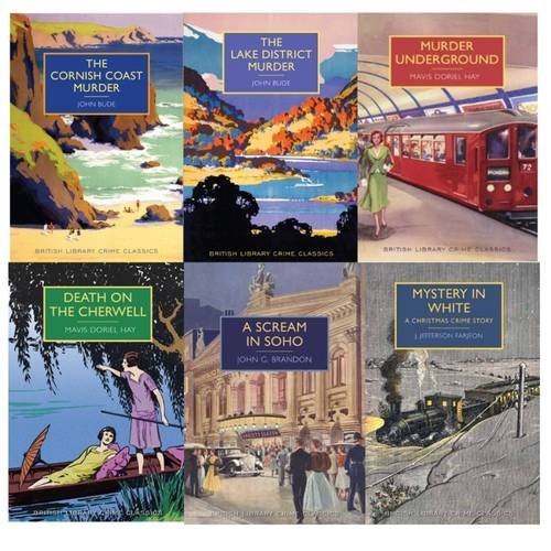 British Library Crime Classics Series 1 : 6 Books Collection (Death on the Cherwell, The Cornish Coast Murder, A Scream in Soho) - The Book Bundle