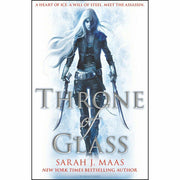 Six paperback books from the Throne of Glass collection by Sarah J. Maas, featuring young adult fantasy novels in a set.