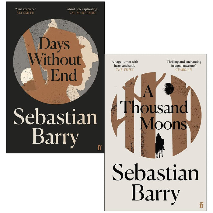 Sebastian Barry 2 Books Collection Set (A Thousand Moons, Days Without End) - The Book Bundle