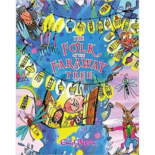 Hardcover gift edition of The Folk of the Faraway Tree by Enid Blyton, fiction book with colorful cover art.
