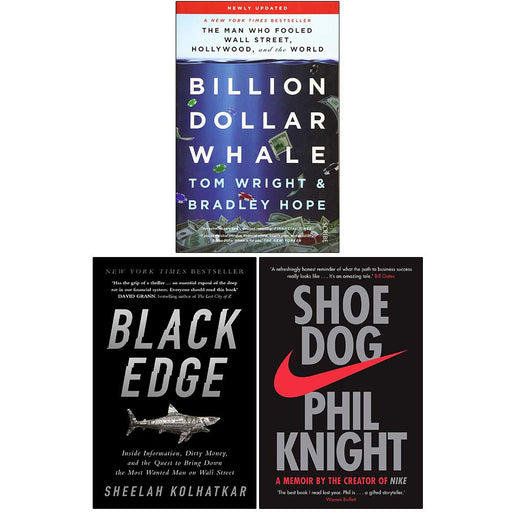 Billion Dollar Whale, Black Edge, Shoe Dog 3 Books Collection Set - The Book Bundle