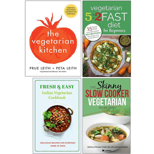 The Vegetarian Kitchen,Vegetarian 5:2 ,Fresh & Easy, The Skinny Slow 4 Books Set - The Book Bundle