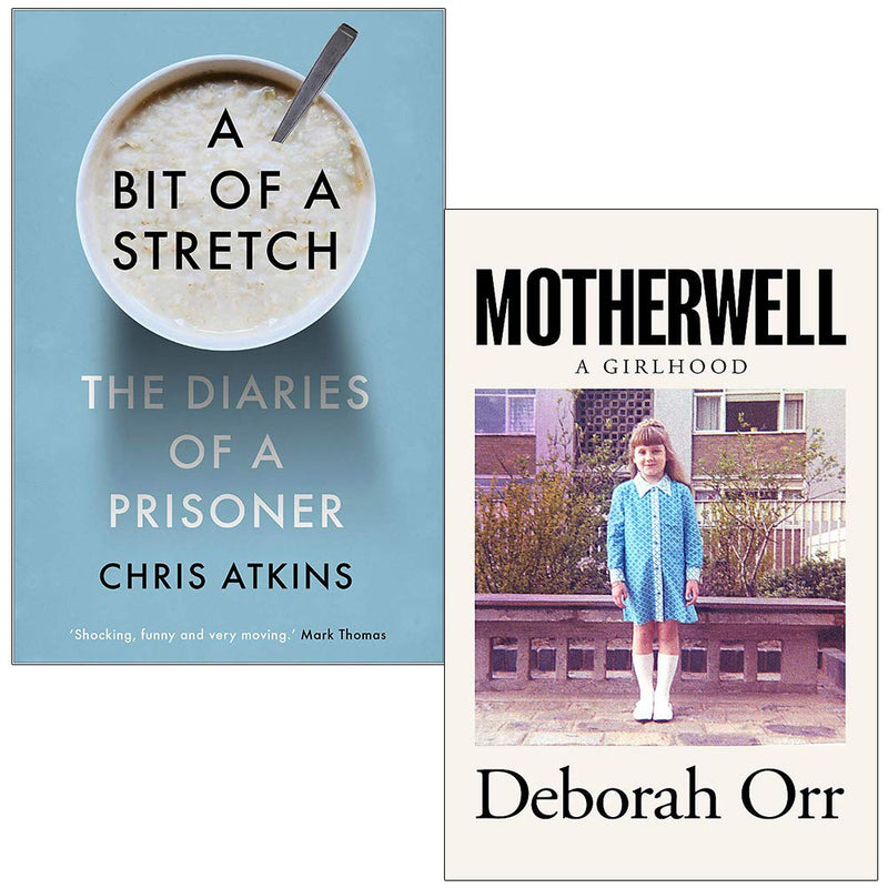 Hardback 2-book set of "A Bit of a Stretch" by Chris Atkins and Deborah Orr, featuring personal diaries and girlhood stories.