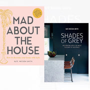 Set of two hardcover books by Kate Watson-Smyth, Mad About the House and Shades of Grey, featuring home decor and color inspiration.