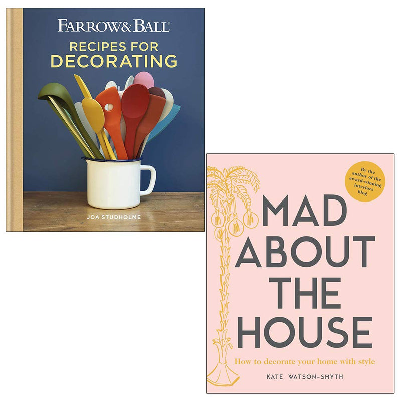 Farrow & Ball Recipes for Decorating and Mad About the House books set by Joa Studholme, hardback decorating and home design collection