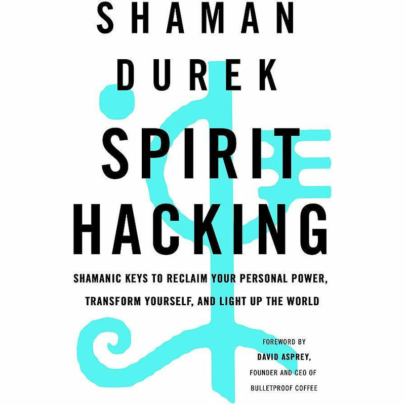 Paperback of Spirit Hacking by Shaman Durek, a non-fiction book with a yellow cover featuring spiritual and shamanic themes.