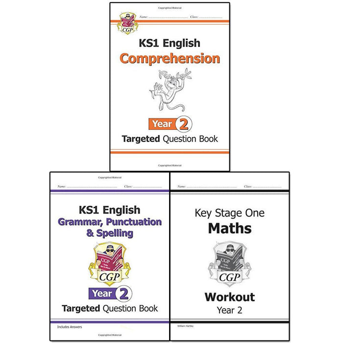 CGP Books KS1 New Curriculum Year 2 Collection 3 Books Set - The Book Bundle