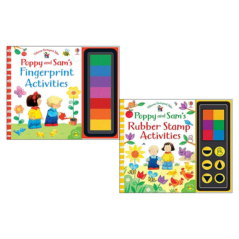 Farmyard Tales Poppy and Sam Series 2 Books Collection Set (Poppy and Sam's Fingerprint Activities, Poppy and Sam's Rubber Stamp Activities) - The Book Bundle