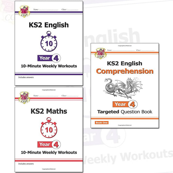 KS2 New Curriculum Year 4 CGP Books Collection 3 Books Set - The Book Bundle