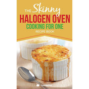 CookNation Skinny Halogen Oven cookbook by Bell & Mackenzie Publishing showing a paperback with healthy, low-calorie recipes for one.