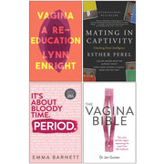 Collection of four non-fiction books by Lynn Enright including "Vagina," "Mating in Captivity," and "The Vagina Bible" by Allen & Unwin.