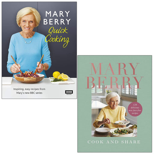 Mary Berry 2 Books Collection Set (Mary Berry’s Quick Cooking & Cook and Share) - The Book Bundle