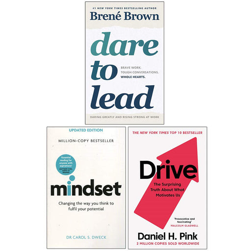 Dare to Lead, Mindset, Drive Daniel Pink 3 Books Collection Set - The Book Bundle