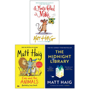Matt Haig Collection 3 Books Set (Evie and the Animals, The Midnight Library, [Hardcover] A Mouse Called Miika) - The Book Bundle