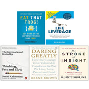 Eat That Frog. Life Leverage, Thinking Fast and Slow, Daring Greatly, My Stroke of Insight 5 Books Collection Set - The Book Bundle