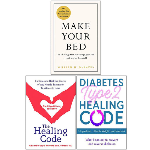 Make Your Bed [Hardcover], The Healing Code, Diabetes Type 2 Healing Code 3 Books Collection Set - The Book Bundle