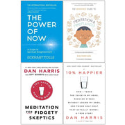 The Power Of Now, Headspace Guide To Meditation And Mindfulness, Meditation For Fidgety Skeptics, 10% Happier 4 Books Collection Set - The Book Bundle