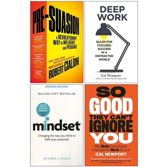 , MindPresuasion, Deep Workset Dr Carol Dweck, So Good They Can't Ignore You 4 Books Collection Set - The Book Bundle
