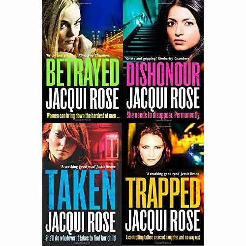 Jacqui Rose 4 Book set collection Betrayed Dishonour Taken & Trapped - The Book Bundle