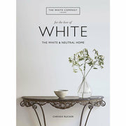 Hardcover books from the For the Love of White & Love Colour collection by The White Company, featuring colorful and white design elements.