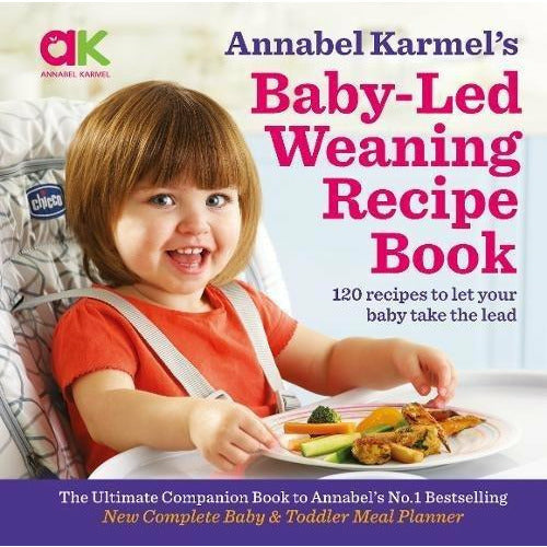 Annabel Karmel Baby-Led Weaning Recipe and Food Matters book set by Pindock/Yellow Kite, featuring colorful book covers.