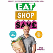 Set of three paperback cookbooks by Dale Pinnock, featuring healthy fakeaway recipes for better health, from the Eat Shop Save series.