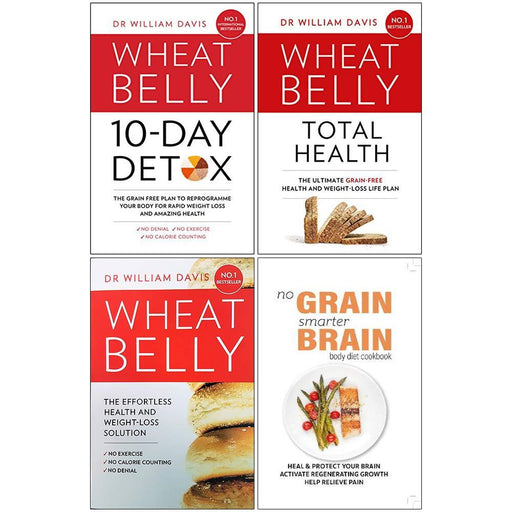 Wheat Belly William Davis 4 Books Collection Set (Wheat Belly 10-Day Detox, Wheat Belly Total Health, Wheat Belly) - The Book Bundle