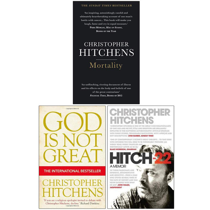 Christopher Hitchens Collection 3 Books Set (Mortality, God Is Not Great, Hitch 22) - The Book Bundle