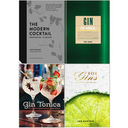 Hardcover set of four books on gin cocktails and tasting, featuring Modern Cocktail, Gin The Manual, Gin Tonica, by Mr. Matt Whiley.