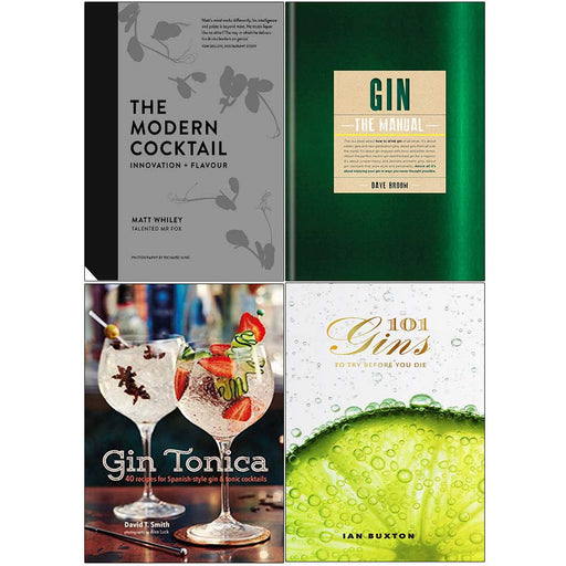 Modern cocktail, gin the manual, gin tonica, 101 gins to try before you die 4 books collection set - The Book Bundle