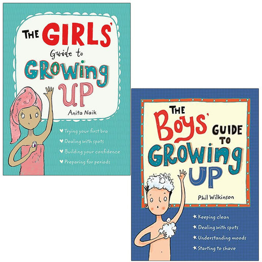 The Girls Guide to Growing Up By Anita Naik & The Boys Guide to Growing Up By Phil Wilkinson 2 Books Collection Set - The Book Bundle