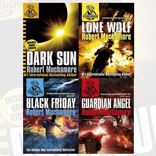 Robert Muchamore Cherub Series 4 Books Bundle Collection (Dark Sun and other stories,Lone Wolf,Black Friday,Guardian Angel) - The Book Bundle