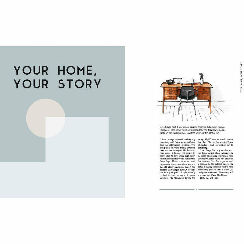 Hardcover book titled "Mad About the House" by The Book Bundle, featuring stylish home decor ideas and interior decorating tips.