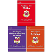 CGP KS1 Collection 3 Books Set Maths, English SATs Reading Study & Practice book - The Book Bundle