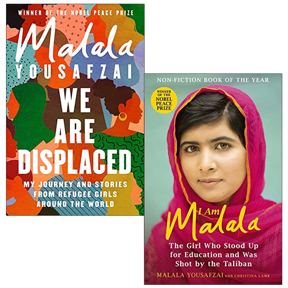 Malala Yousafzai Collection Books Set (We Are Displaced, I Am Malala)  The Book Bundle